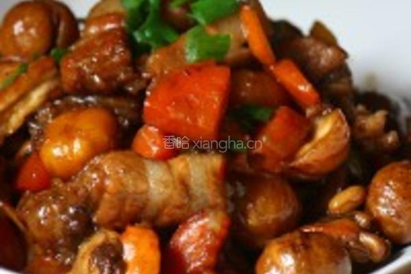 栗子扇贝肉与豆焖肉的做法图解4