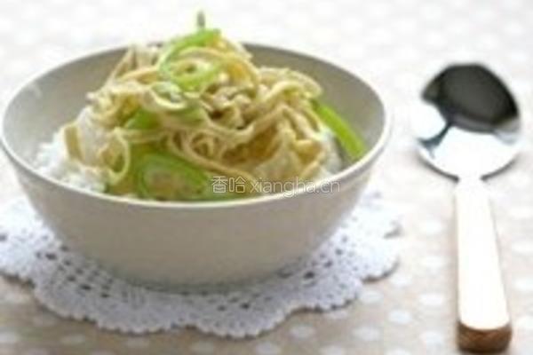 尖椒炒豆腐丝的做法图解4