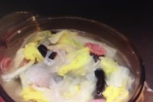 相思木娃娃菜汤的做法图解2