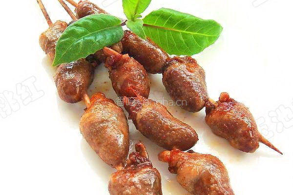烤鸡心串