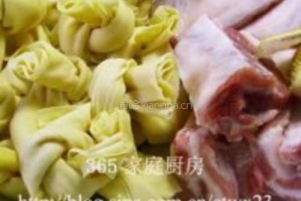 百叶结烧肉的做法图解1
