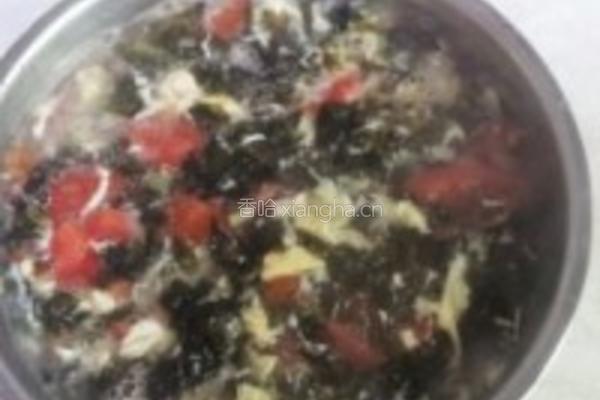 紫菜柿子蛋花汤的做法图解4