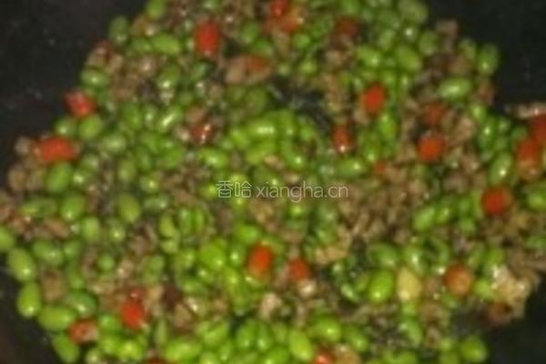榄菜肉末青豆的做法图解3