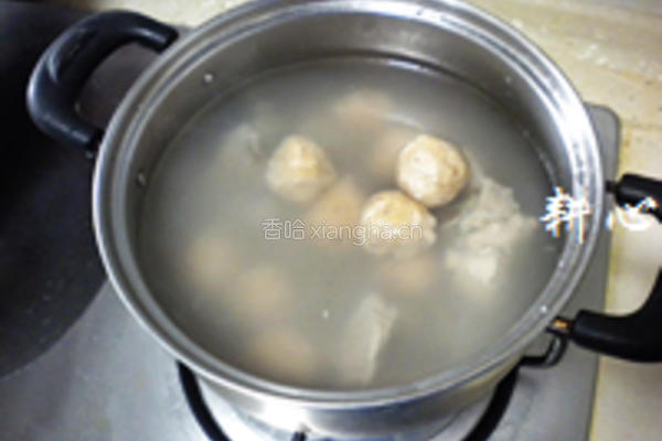 发菜贡丸汤的做法图解4