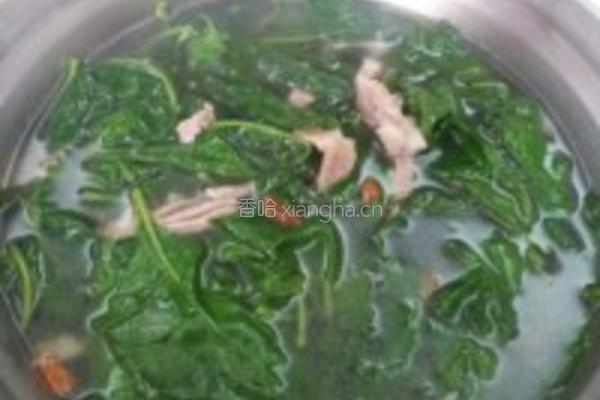 瘦肉枸杞叶汤的做法图解3