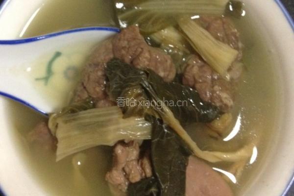 猪肺菜干汤