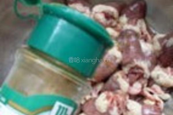 孜然烤鸡心的做法图解2