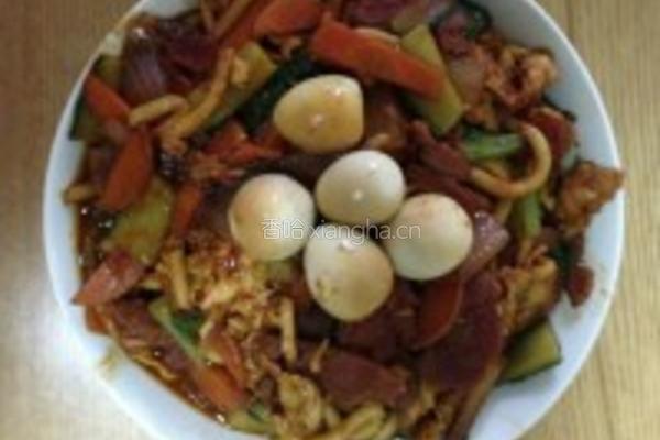 杂菜炒乌冬面的做法图解3