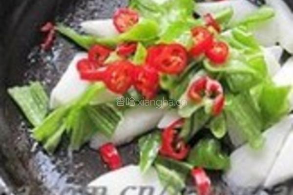 青红椒木耳炒山药的做法图解6