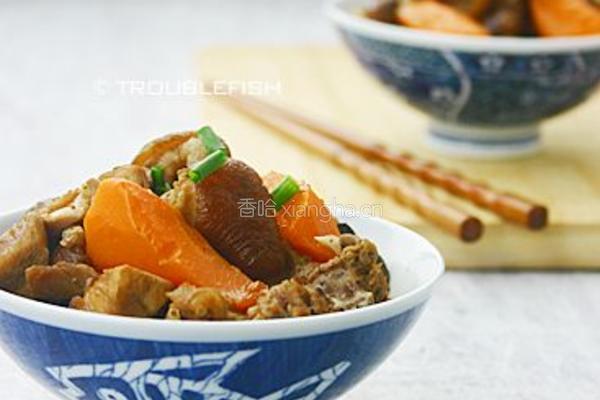 红萝卜桂圆炆兔肉