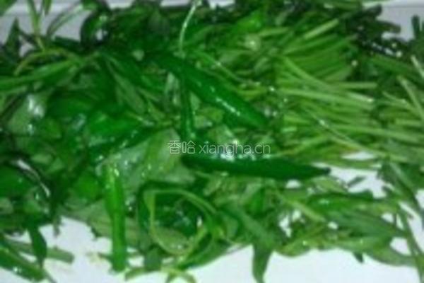 空心菜炒羊肉的做法图解1
