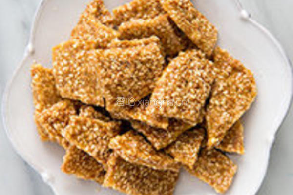 焦糖蜂蜜芝麻脆的做法图解5