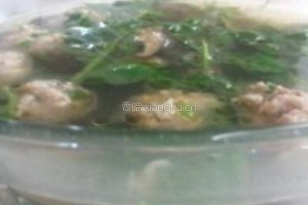 枸杞菜鲜肉丸汤的做法图解5