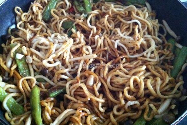 扁豆蘑菇焖面