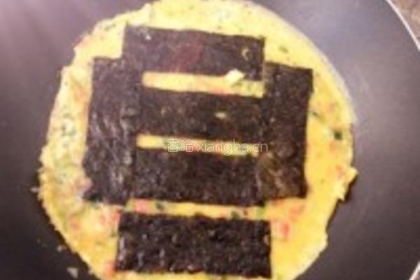 韩式海苔鸡蛋饼的做法图解5