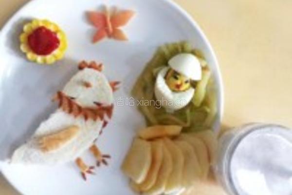 母鸡孵小鸡三明治的做法图解3