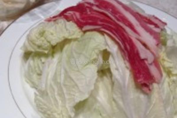 豉油肥牛金针白菜的做法图解1