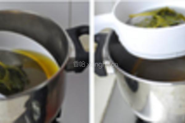 艾叶大蒜煮鸡蛋的做法图解2