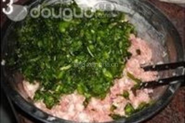 西洋菜猪肉馅饺子的做法图解4