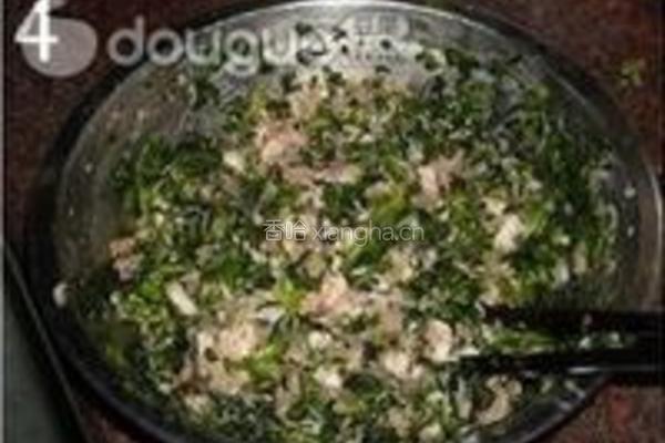 西洋菜猪肉馅饺子的做法图解5