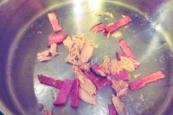 白汁火腿金枪鱼螺丝粉的做法图解3