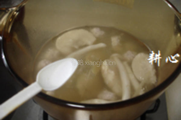 菌菇肉丸甘蔗汤的做法图解11