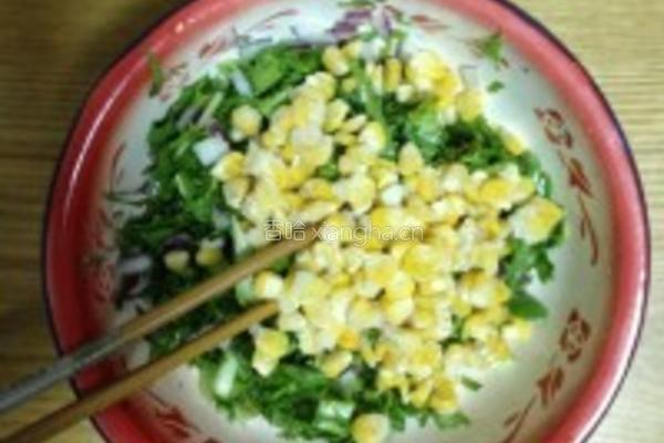 苦菊蛋饼的做法图解3