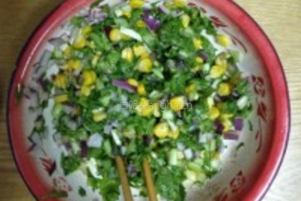 苦菊蛋饼的做法图解4