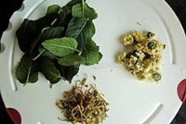 薄荷双花茶的做法图解1