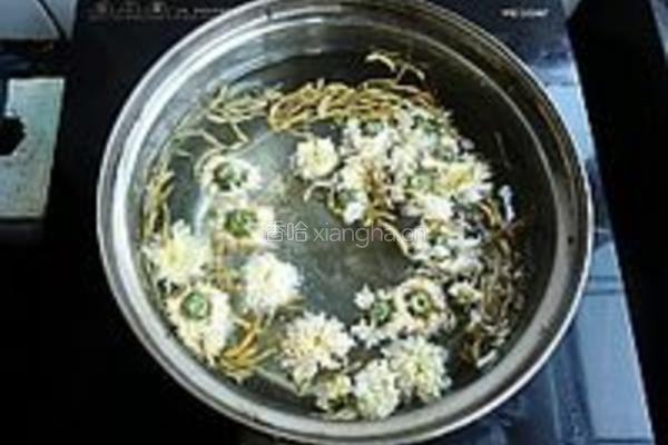 薄荷双花茶的做法图解3