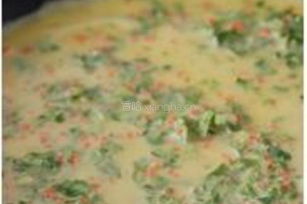 香菜叶蛋饼的做法图解2