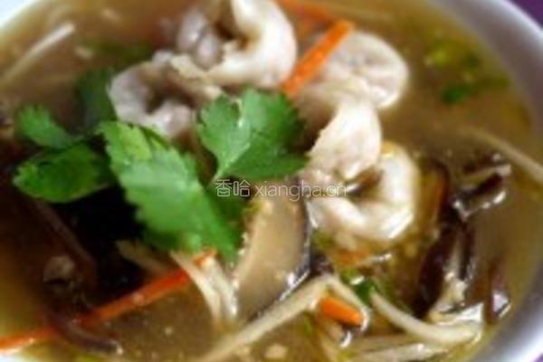鱼饺羹汤佐香菜的做法图解8