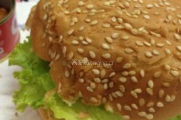 茄汁金枪鱼汉堡的做法图解6