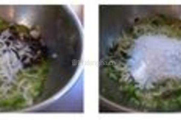 银鱼香菇煎蛋饼的做法图解2