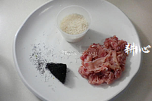 发菜肉片粥的做法图解1