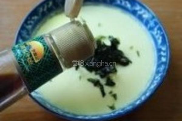 微波海苔蛋羹的做法图解6