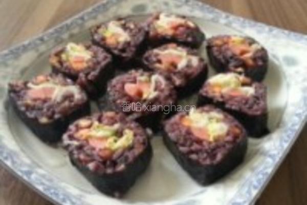 黑米紫菜包饭的做法图解5