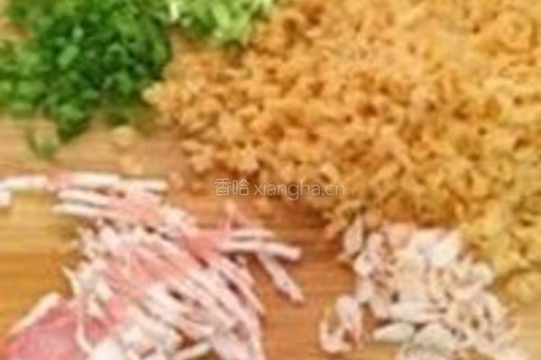 虾米菜脯蛋饼的做法图解1