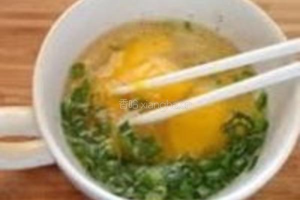虾米菜脯蛋饼的做法图解2