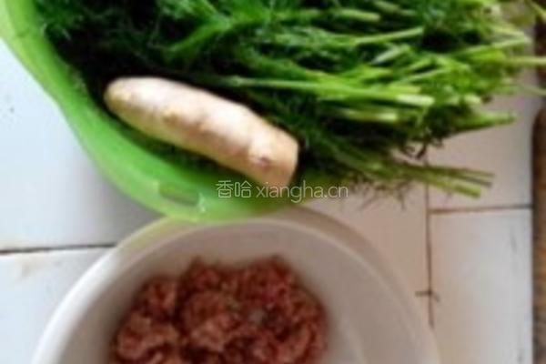 猪肉茴香水饺的做法图解1