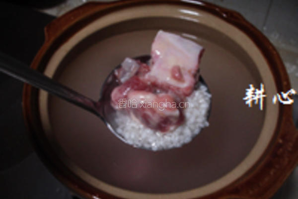 猪肝肉排粥的做法图解5