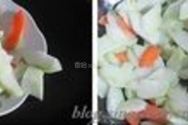 佛手瓜炒胡萝卜的做法图解3