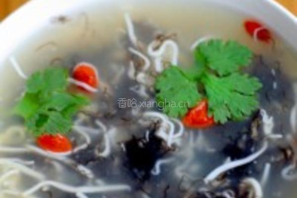 发菜银丝豆腐羹的做法图解4