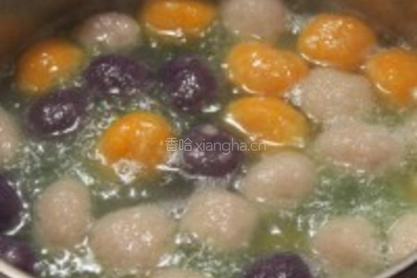 红豆沙椰奶仙草芋圆的做法图解5