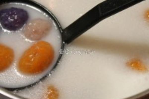 红豆沙椰奶仙草芋圆的做法图解6