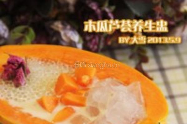木瓜芦荟养生盅的做法图解7