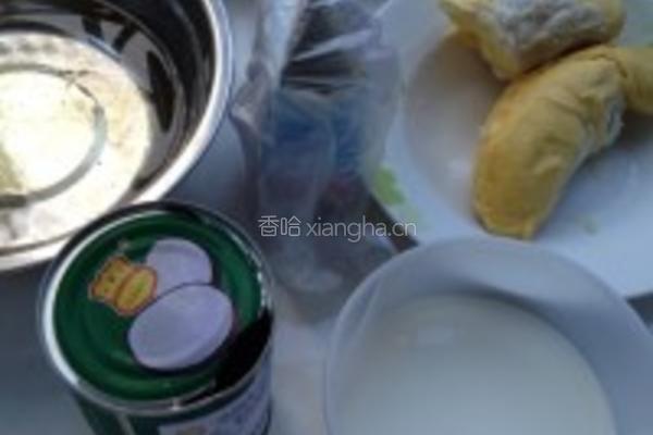 榴莲布丁的做法图解1