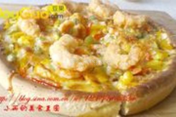必胜客至尊鲜虾披萨的做法图解1