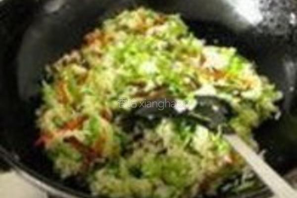 猪油什蔬炒饭的做法图解6