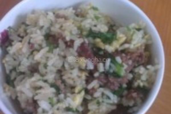 牛肉芥蓝炒饭的做法图解4